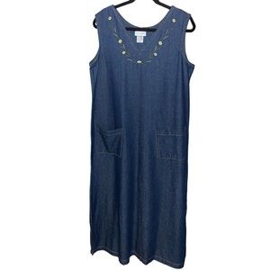 VINTAGE Vanity Fair Denim Maxi Dress